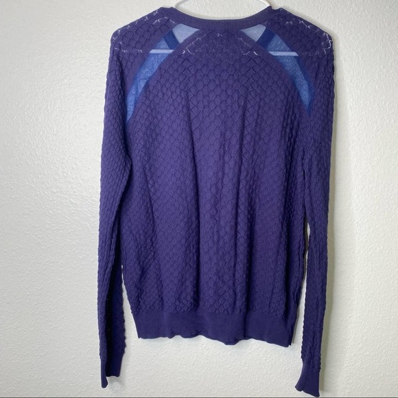 The Kooples Textured Knitted Crew Neck Sweater Navy - Picture 5 of 7